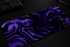 AERVIAN Violet Flux Extended Desk Pad – Premium Gaming & Office Desk Pad