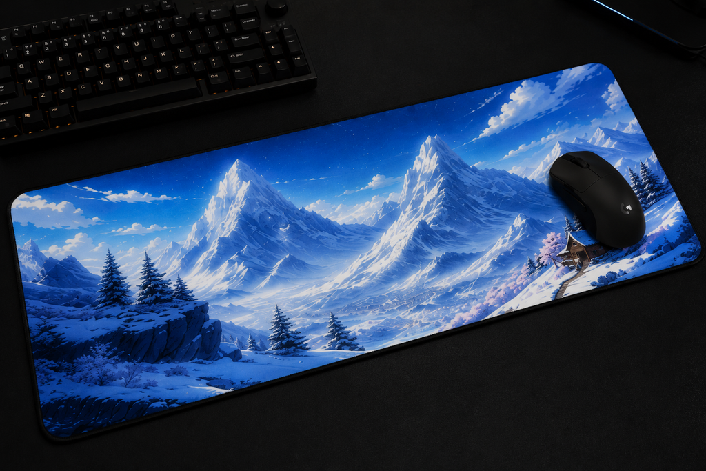 Frostspire | Snow Mountain Panorama Desk Pad