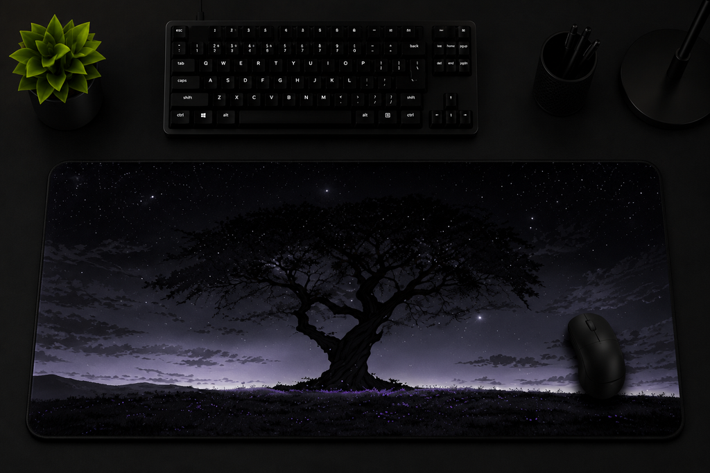 Eclipse Root – Mystical Night Tree Extended Desk Pad