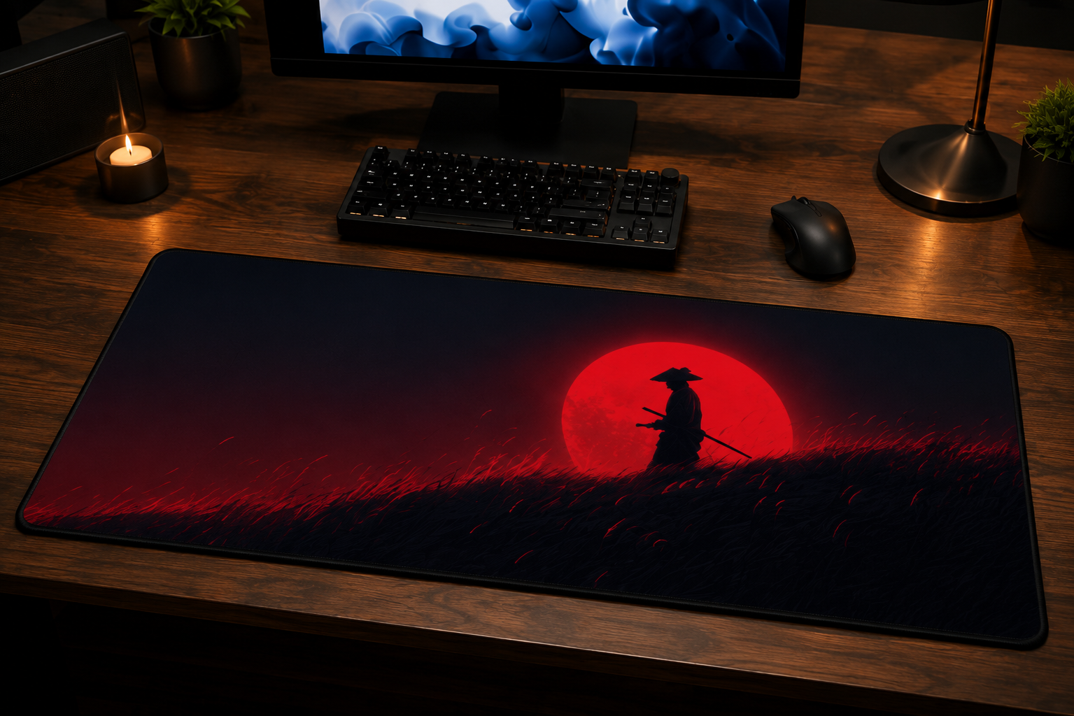 Crimson Ronin Extended Desk Pad