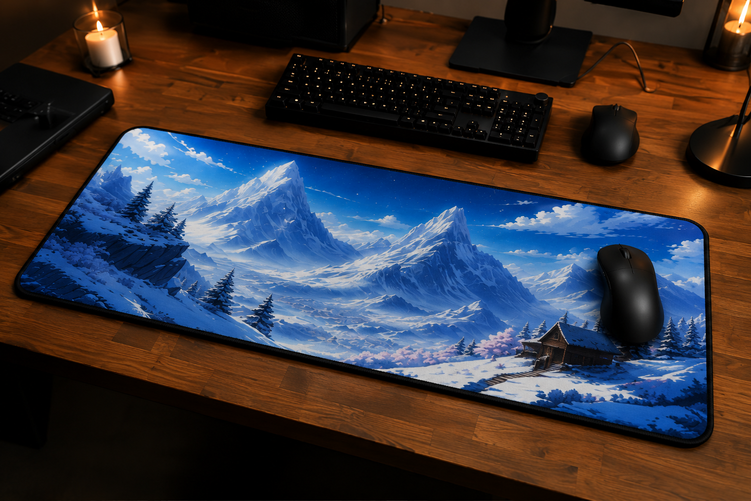Frostspire | Snow Mountain Panorama Desk Pad