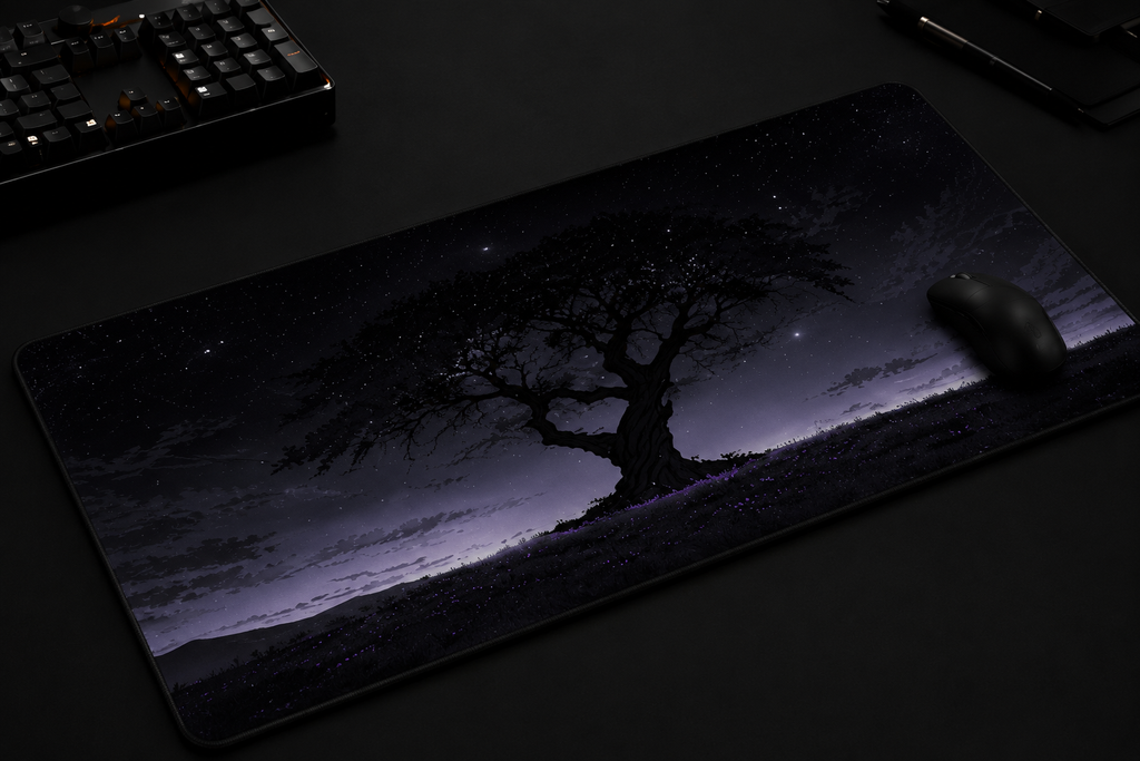 Eclipse Root – Mystical Night Tree Extended Desk Pad