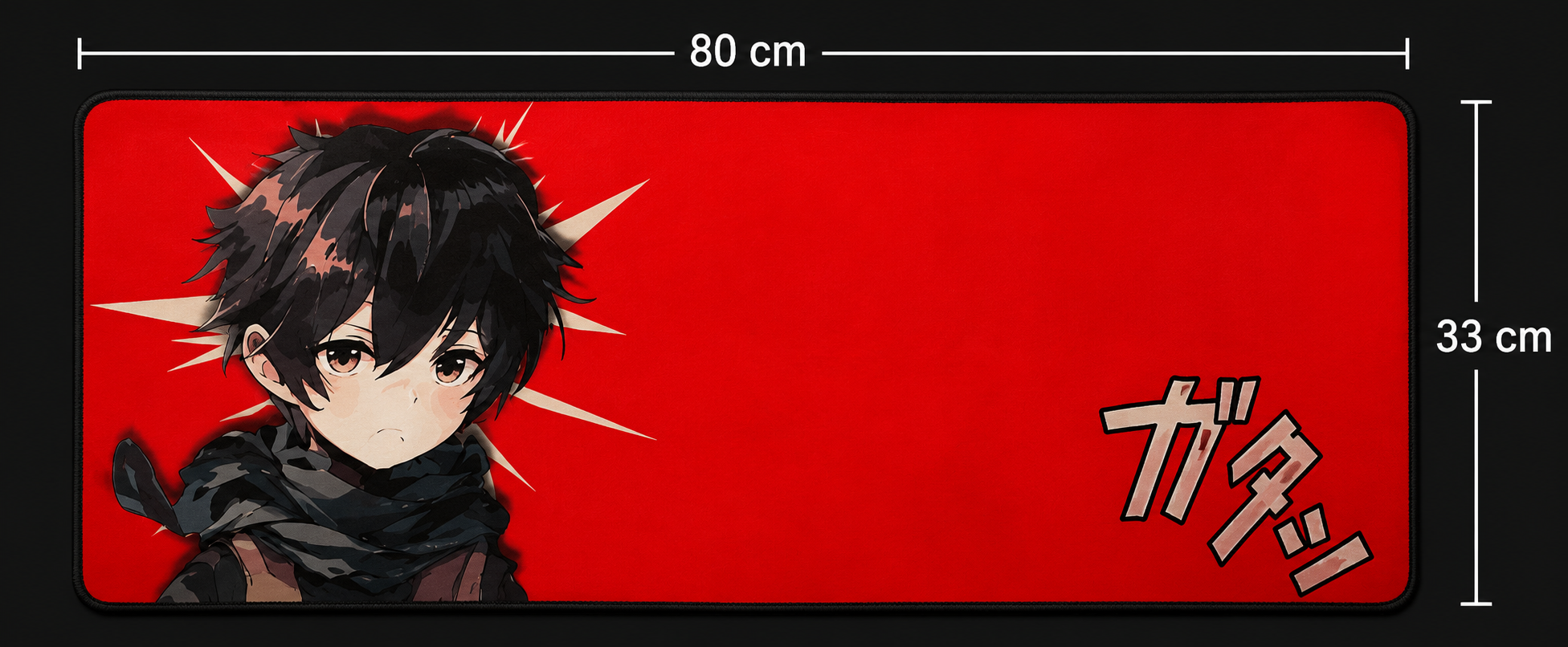 Crimson Gaze Anime Extended Desk Pad