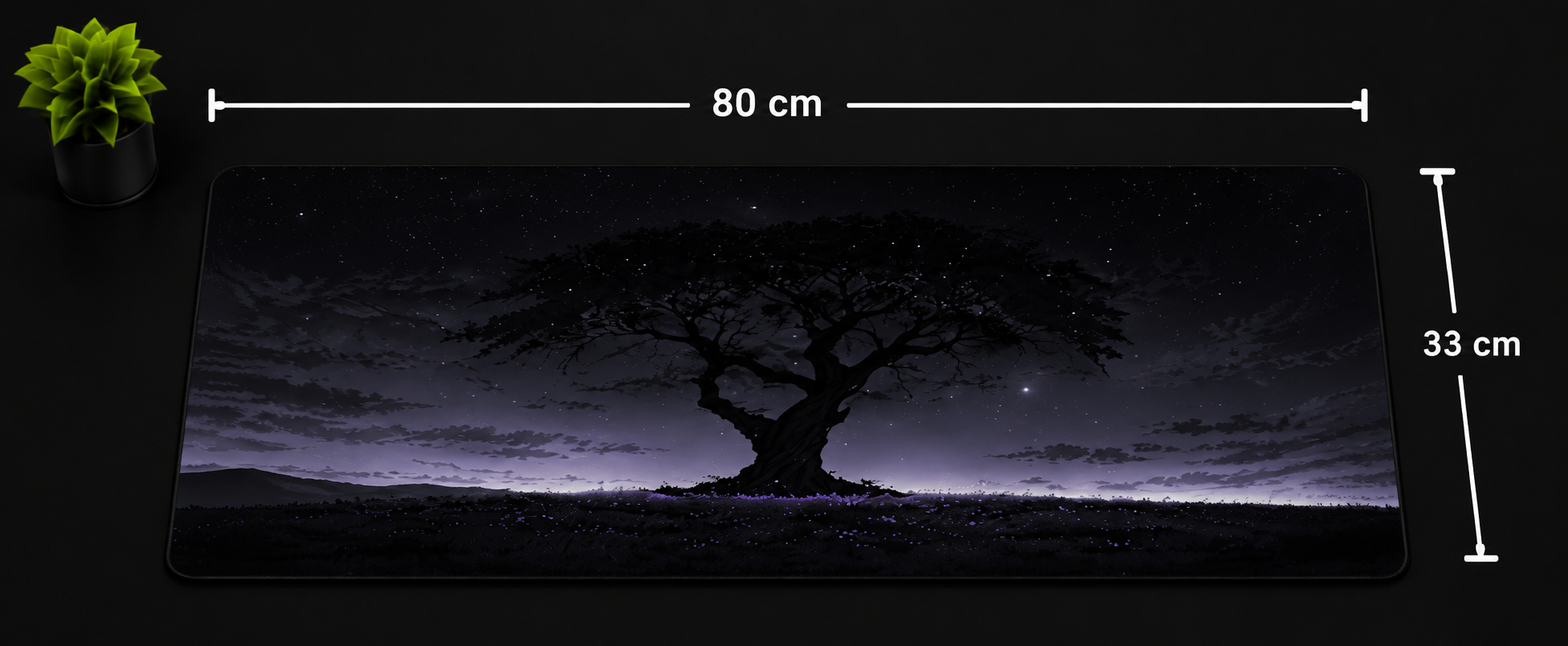 Eclipse Root – Mystical Night Tree Extended Desk Pad