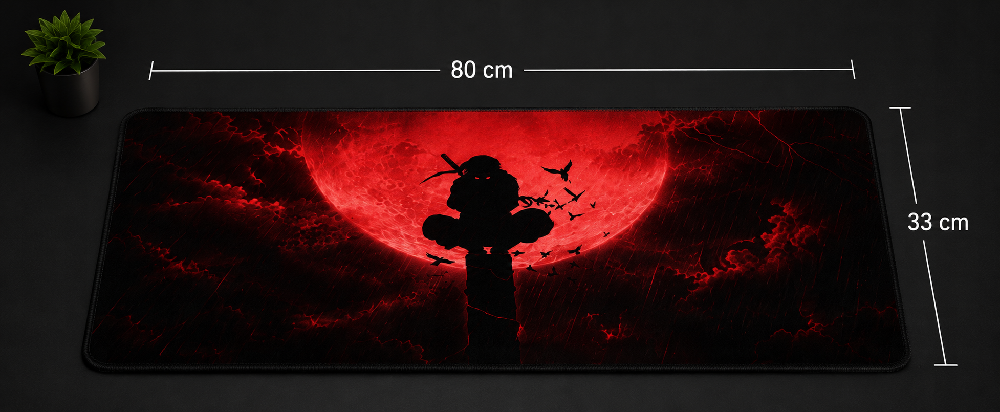 Crimson Moon Shadow Gaming desk Pad