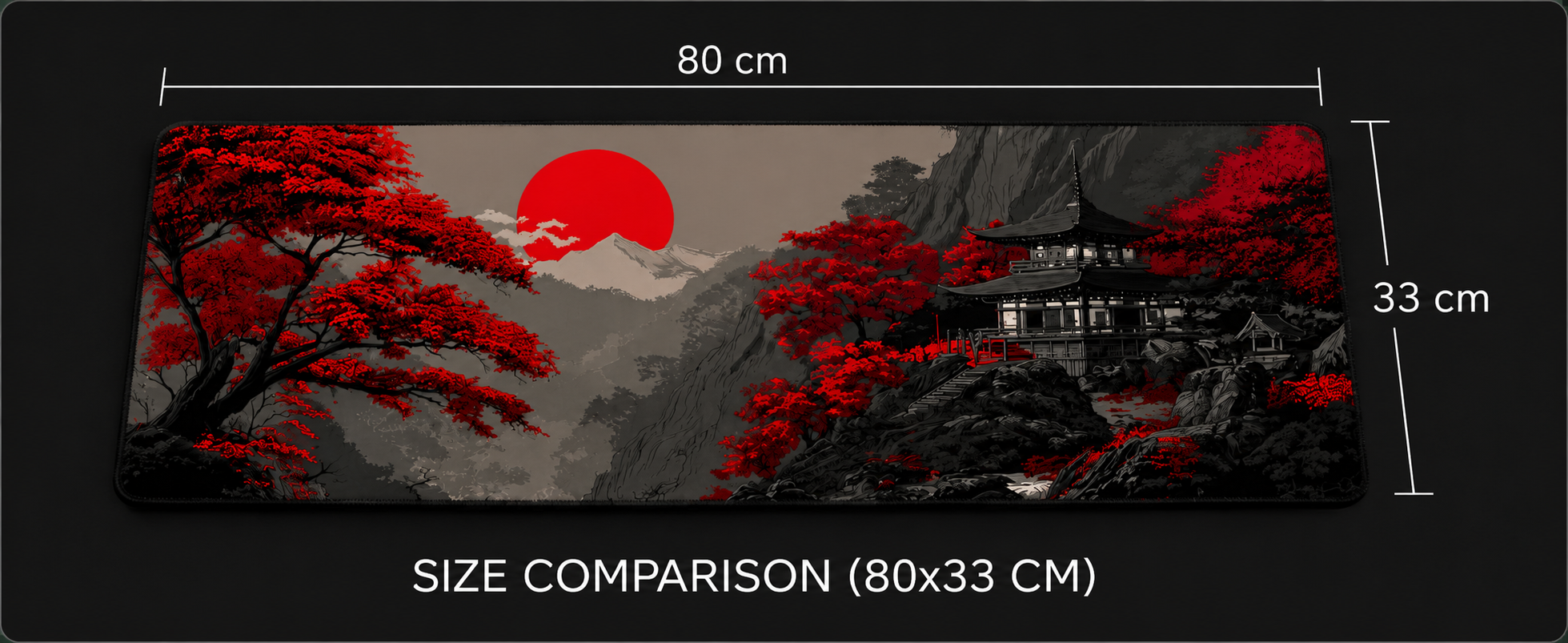 Crimson Horizon – Premium Extended Mouse Pad