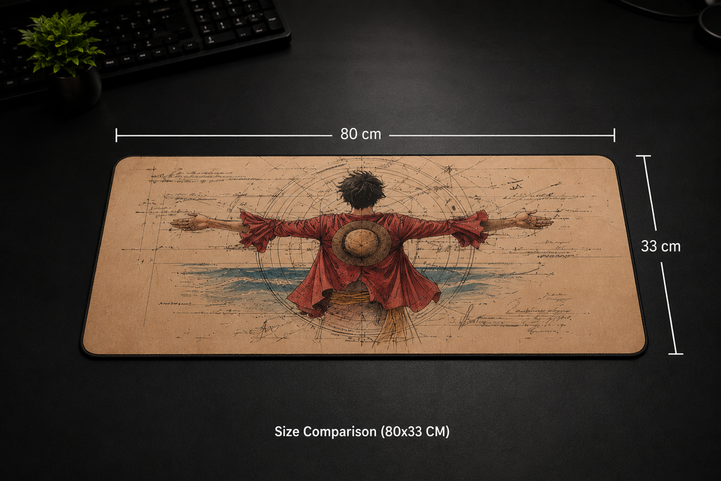 Monkey D. Luffy Minimalist XXL Desk Mat – One Piece Mouse Pad