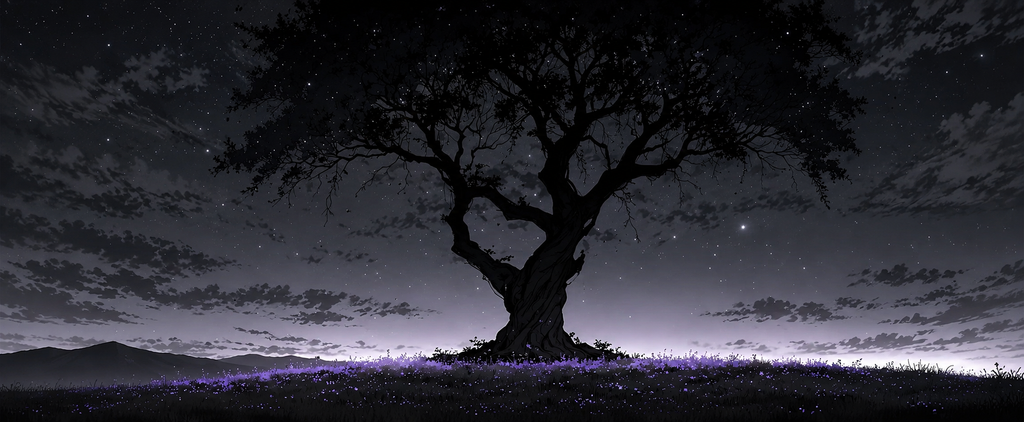 Eclipse Root – Mystical Night Tree Extended Desk Pad