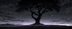 Eclipse Root – Mystical Night Tree Extended Desk Pad