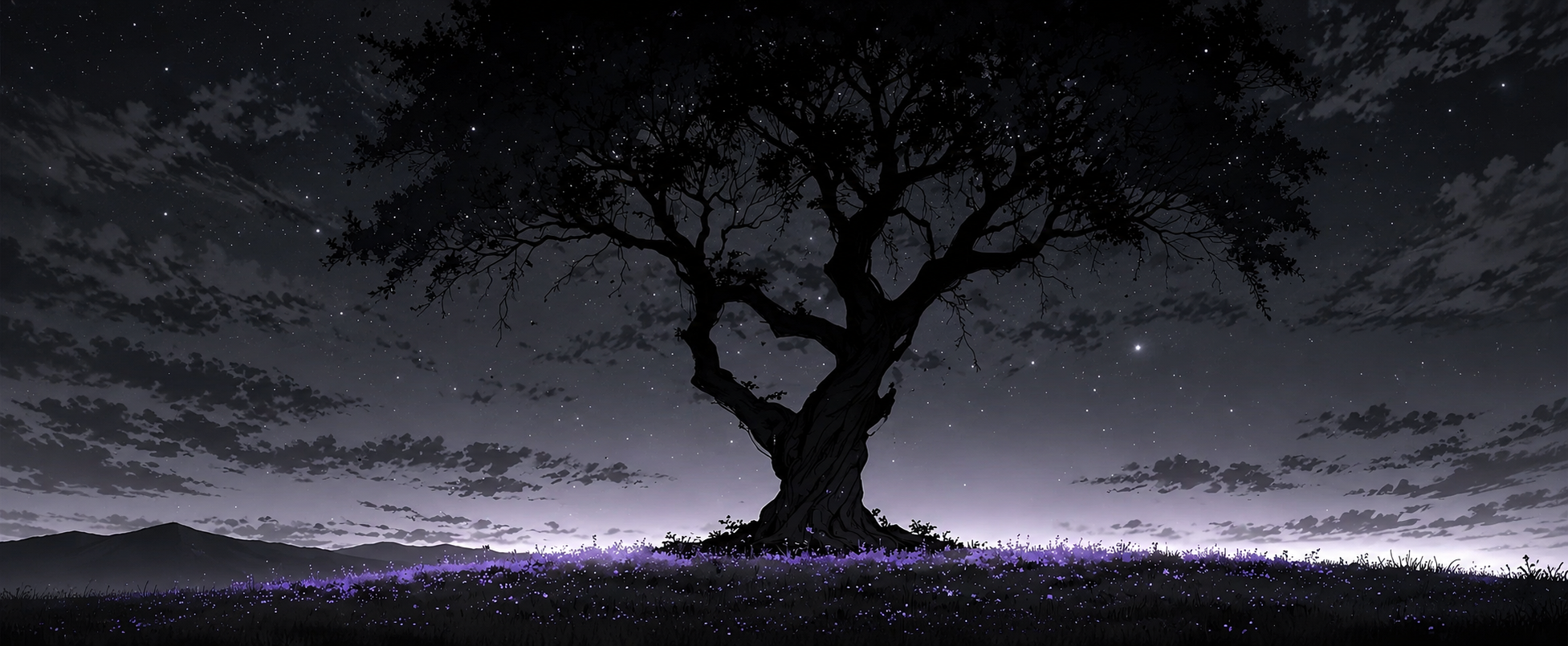 Eclipse Root – Mystical Night Tree Extended Desk Pad