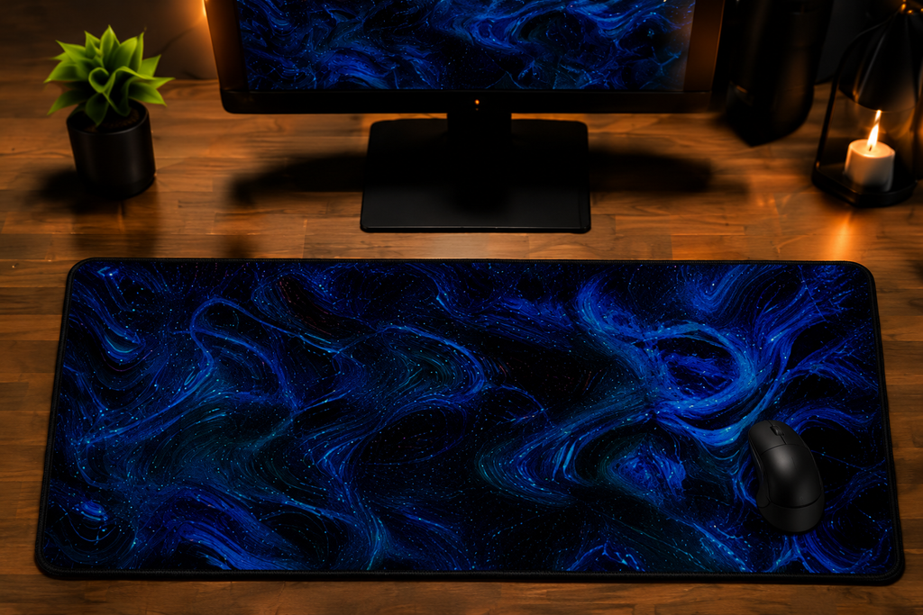 Nebula Flux – Abstract Galaxy Desk Pad