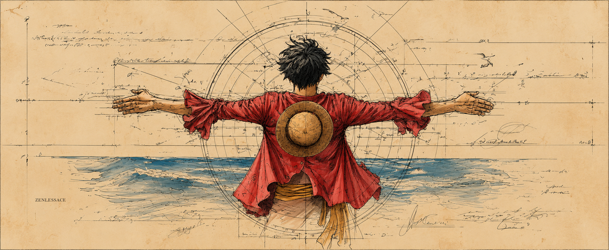Monkey D. Luffy Minimalist Desk Pad – One Piece Desk Pad